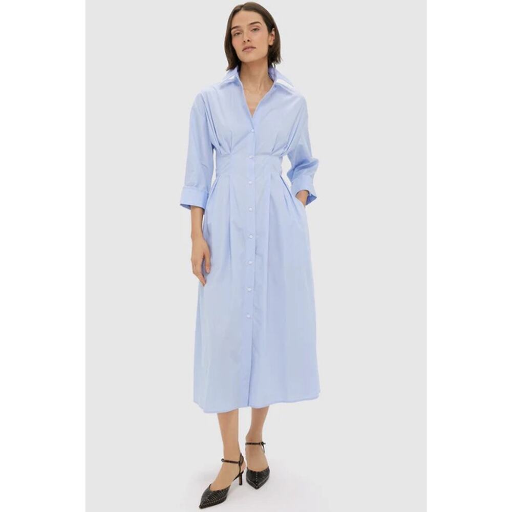 TWP Oxford Blue Midi Dress Size 10 NWT Retail $725 Tuckernuck
